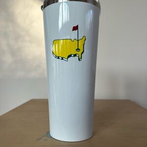 White Tumbler with Yellow Map Design